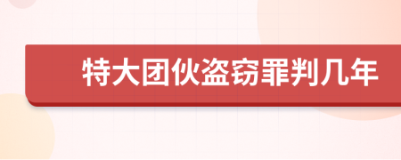 特大團伙盜竊罪判幾年