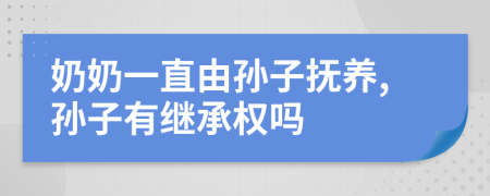 奶奶一直由孫子撫養(yǎng),孫子有繼承權(quán)嗎