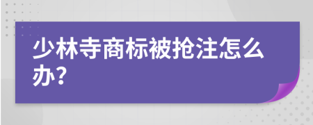 少林寺商標(biāo)被搶注怎么辦？