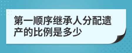 第一順序繼承人分配遺產(chǎn)的比例是多少