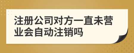 注冊公司對方一直未營業(yè)會自動注銷嗎