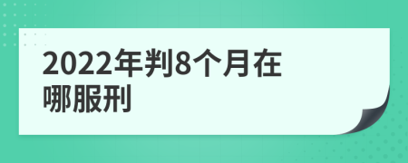 2022年判8個月在哪服刑