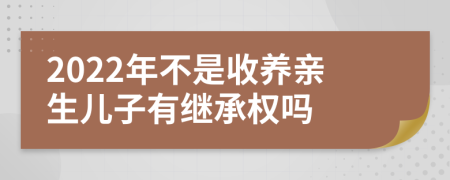 2022年不是收養(yǎng)親生兒子有繼承權(quán)嗎