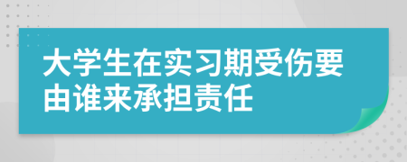 大學(xué)生在實(shí)習(xí)期受傷要由誰(shuí)來(lái)承擔(dān)責(zé)任