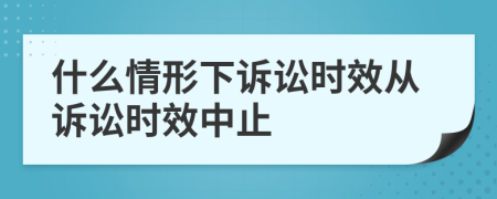 什么情形下訴訟時效從訴訟時效中止