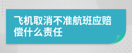 飛機取消不準(zhǔn)航班應(yīng)賠償什么責(zé)任