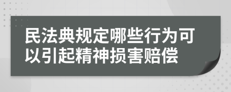 民法典規(guī)定哪些行為可以引起精神損害賠償