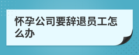 懷孕公司要辭退員工怎么辦