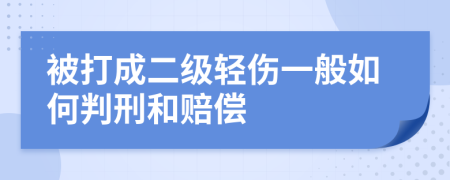被打成二級輕傷一般如何判刑和賠償