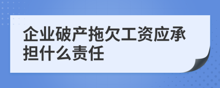 企業(yè)破產(chǎn)拖欠工資應(yīng)承擔(dān)什么責(zé)任