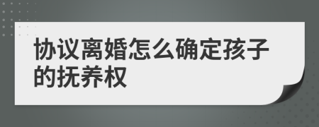 協(xié)議離婚怎么確定孩子的撫養(yǎng)權(quán)