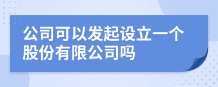 公司可以發(fā)起設(shè)立一個股份有限公司嗎
