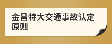 金昌特大交通事故認(rèn)定原則