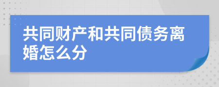 共同財(cái)產(chǎn)和共同債務(wù)離婚怎么分