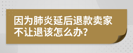 因?yàn)榉窝籽雍笸丝钯u(mài)家不讓退該怎么辦？