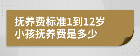 撫養(yǎng)費(fèi)標(biāo)準(zhǔn)1到12歲小孩撫養(yǎng)費(fèi)是多少