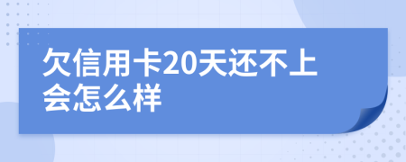 欠信用卡20天還不上會(huì)怎么樣