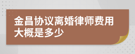 金昌協(xié)議離婚律師費(fèi)用大概是多少