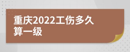 重慶2022工傷多久算一級
