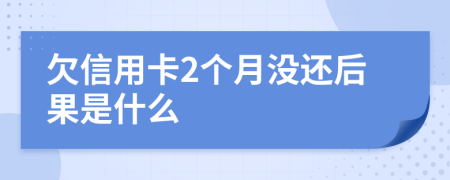 欠信用卡2個月沒還后果是什么