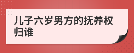 兒子六歲男方的撫養(yǎng)權歸誰