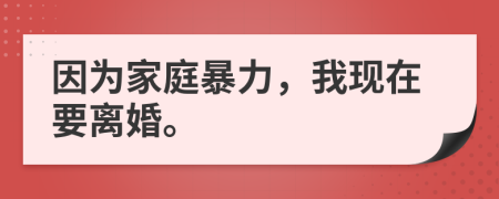 因?yàn)榧彝ケ┝?，我現(xiàn)在要離婚。