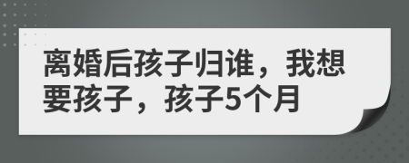 離婚后孩子歸誰，我想要孩子，孩子5個月