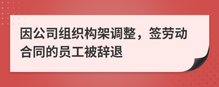 因公司組織構(gòu)架調(diào)整，簽勞動(dòng)合同的員工被辭退