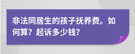 非法同居生的孩子撫養(yǎng)費(fèi)。如何算？起訴多少錢？