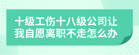十級(jí)工傷十八級(jí)公司讓我自愿離職不走怎么辦