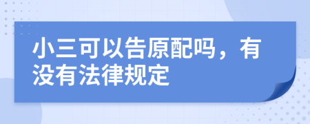 小三可以告原配嗎，有沒有法律規(guī)定