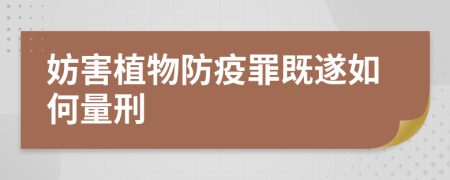妨害植物防疫罪既遂如何量刑    