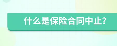 什么是保險合同中止？
