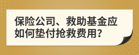 保險公司、救助基金應(yīng)如何墊付搶救費用？