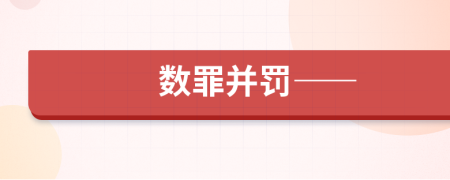 數(shù)罪并罰——
