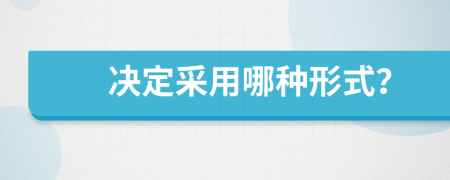 決定采用哪種形式？