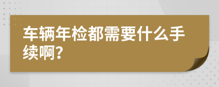 車輛年檢都需要什么手續(xù)啊？