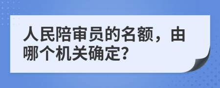 人民陪審員的名額，由哪個(gè)機(jī)關(guān)確定？