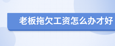 老板拖欠工資怎么辦才好