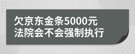 欠京東金條5000元法院會不會強(qiáng)制執(zhí)行