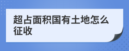 超占面積國有土地怎么征收