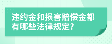 違約金和損害賠償金都有哪些法律規(guī)定?