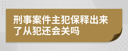 刑事案件主犯保釋出來了從犯還會關(guān)嗎