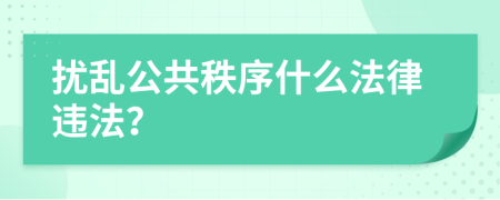 擾亂公共秩序什么法律違法？