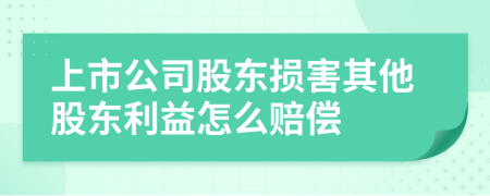 上市公司股東損害其他股東利益怎么賠償
