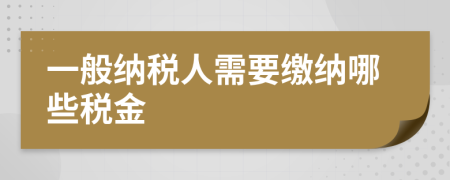 一般納稅人需要繳納哪些稅金