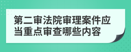 第二審法院審理案件應(yīng)當(dāng)重點(diǎn)審查哪些內(nèi)容