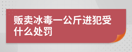 販賣(mài)冰毒一公斤進(jìn)犯受什么處罰