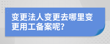 變更法人變更去哪里變更用工備案呢？