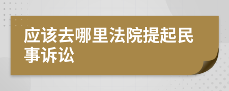 應(yīng)該去哪里法院提起民事訴訟